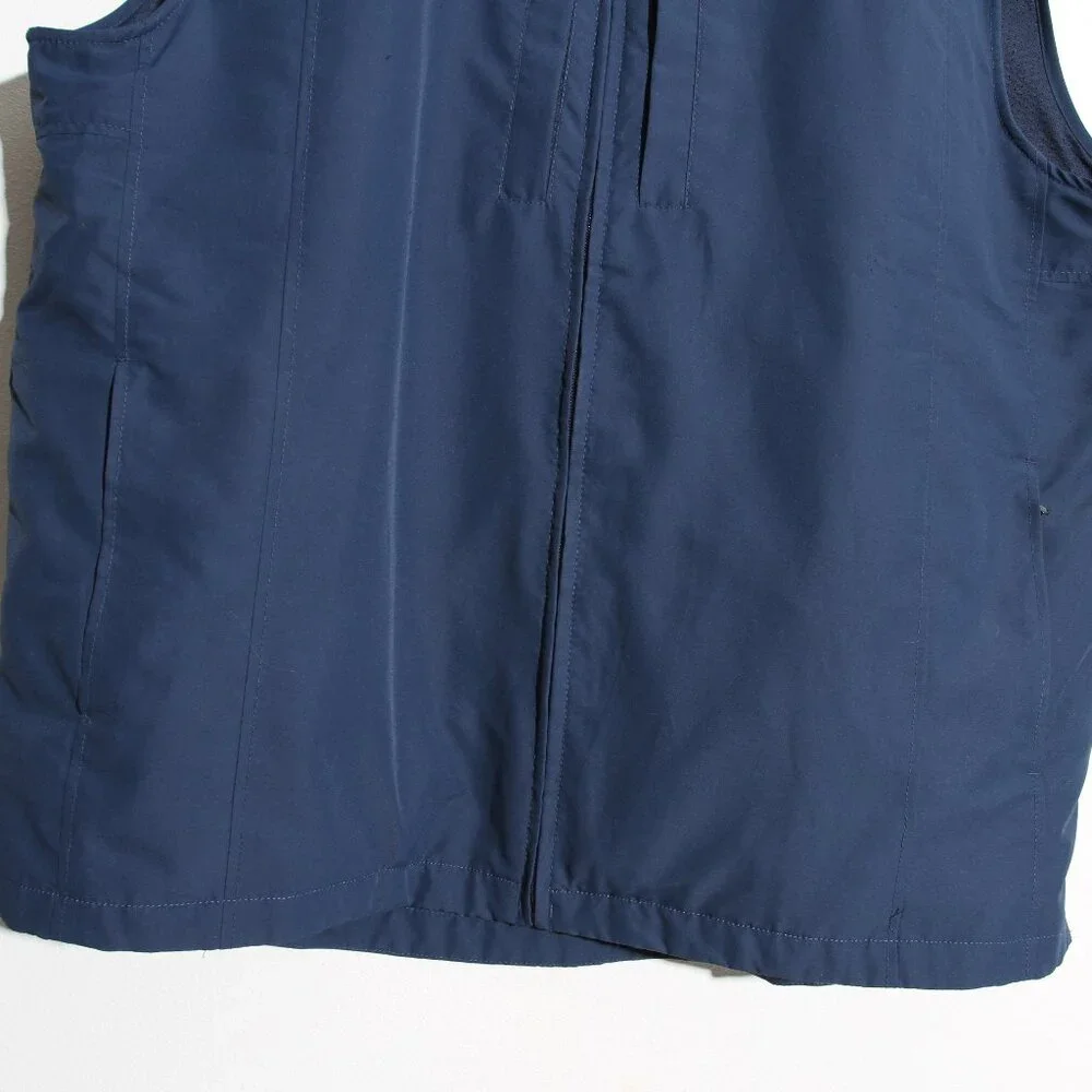 ScotteVest RFID Travel Vest Men's Navy Blue Pockets Full Zip Size XXL